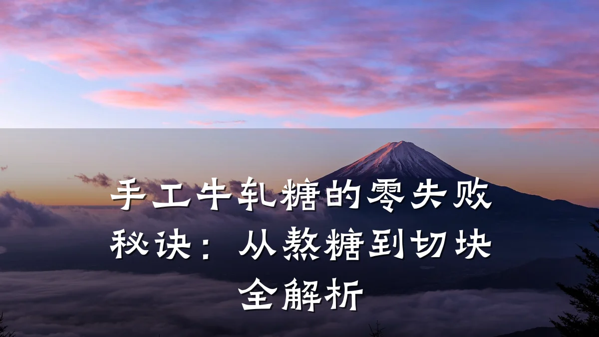 手工牛轧糖的零失败秘诀:从熬糖到切块全解析